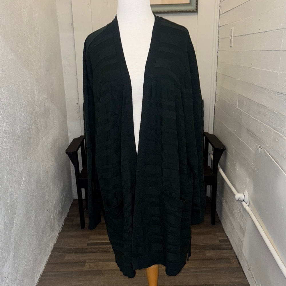 Lane Bryant Dark Green Open Front Cardigan‎ Size 26/28 NWT